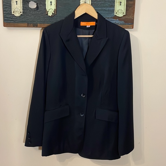 Cynthia Steffe Black Wool Blazer Size 14 - Picture 9 of 15